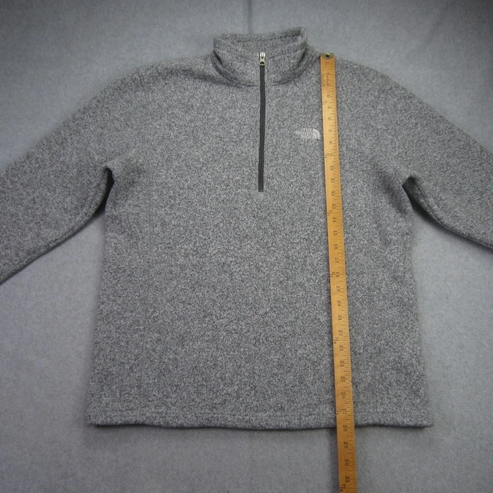 The North Face Sweater Mens Large Gray Heather Gordon Lyons 1/4‎ Zip Fleece